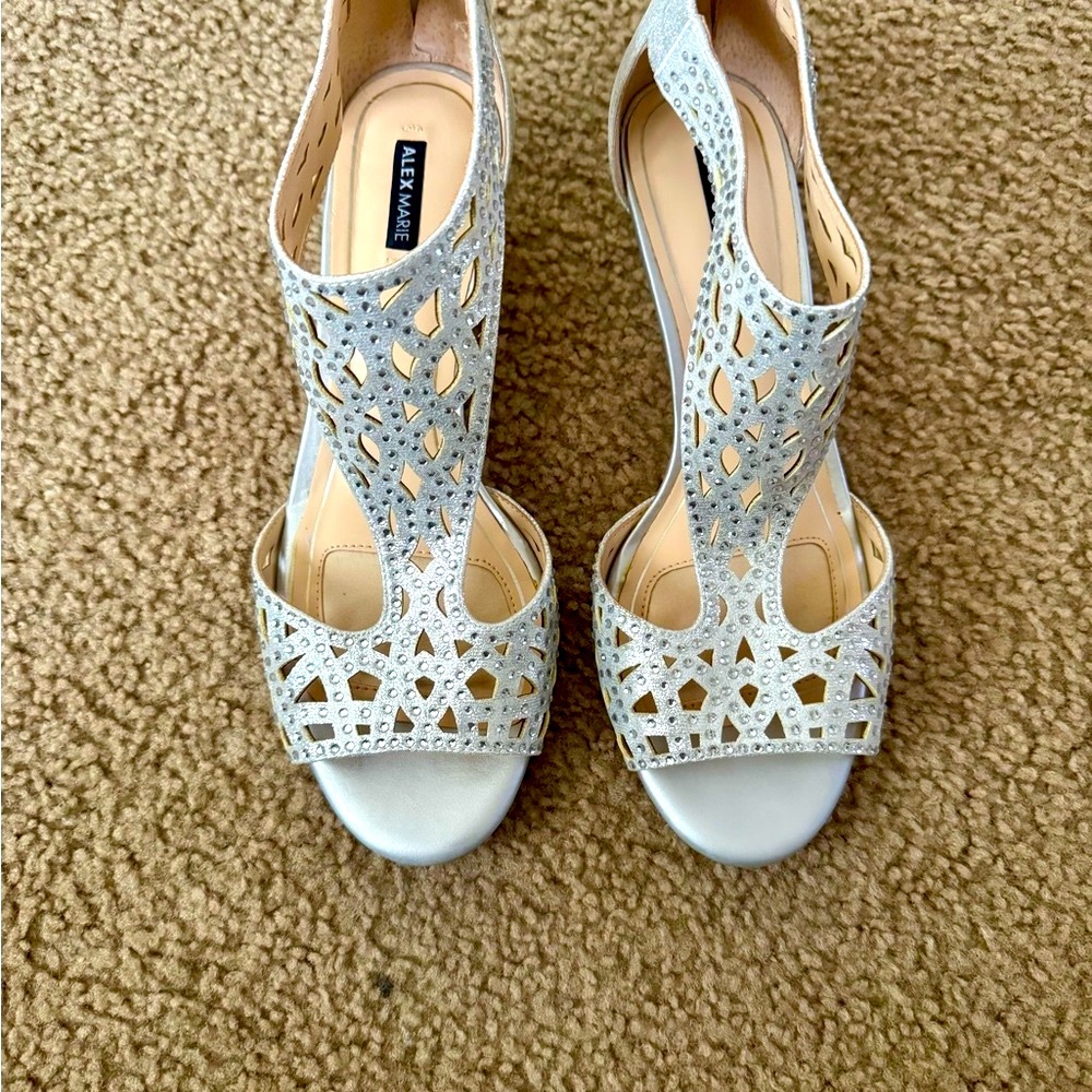 Alex Marie Silver Cutout Sandal